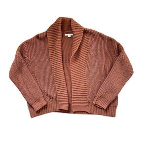 AMERICAN EAGLE Chunky Knit Cardigan Sweater Brown Size Medium